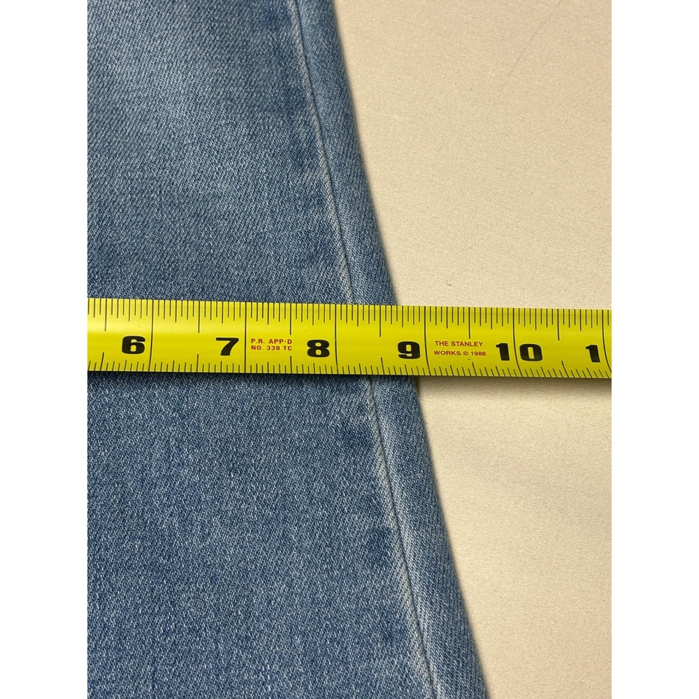 Just Black Denim Flare Jeans Womens 28X33 Light Wash High Rise Made in USA - Picture 13 of 14